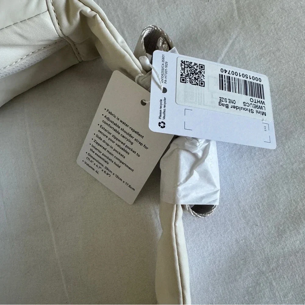 🆕 Lululemon OG Mini Shoulder Bag 4L (now called City Essentials) White Opal